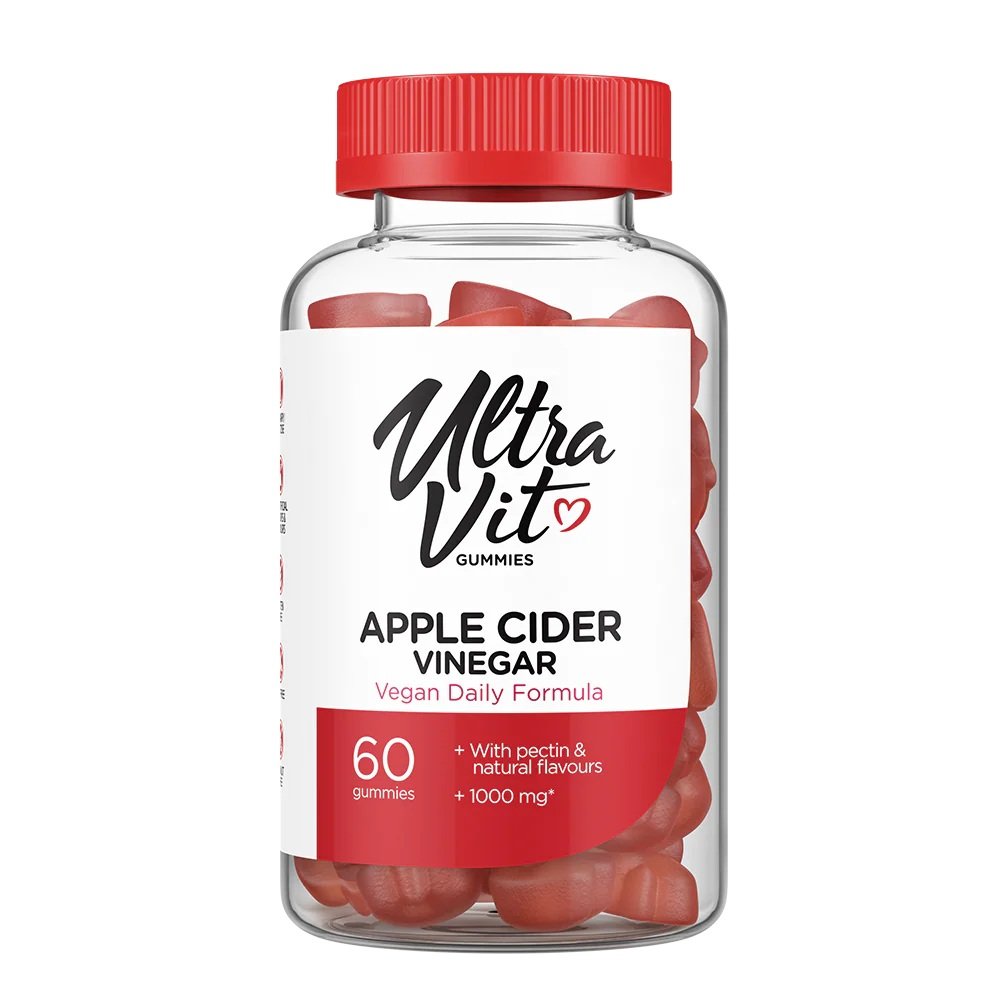 UltraVit Gummies Apple Cider Vinegar 60 pcs kaina
