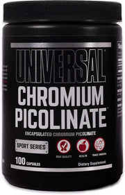 Universal Nutrition Chromium Picolinate, 100 kapsulių kaina akcija