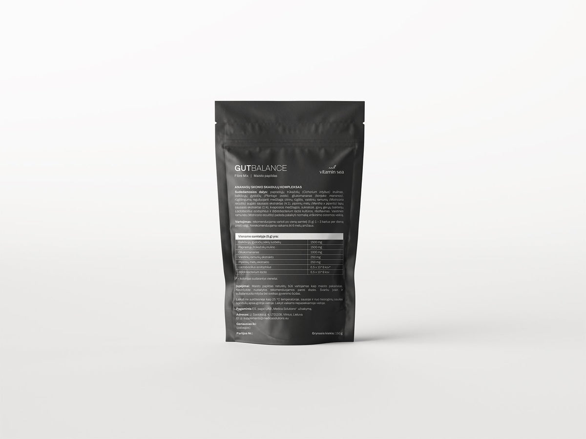 VitaminSea GUTBALANCE skaidulų kompleksas 150 g kaina sudetis