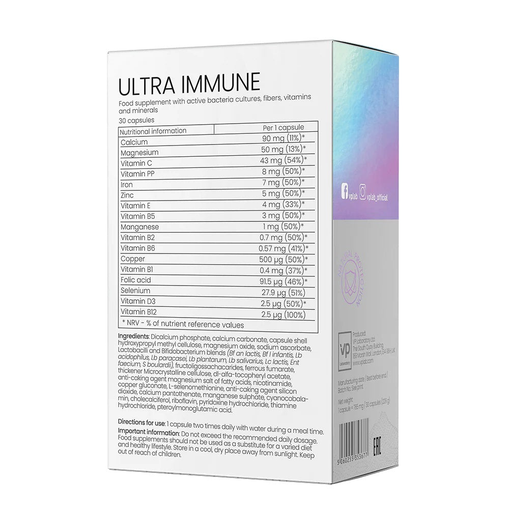 VP Laboratory Ultra Immune 30 caps sudetis