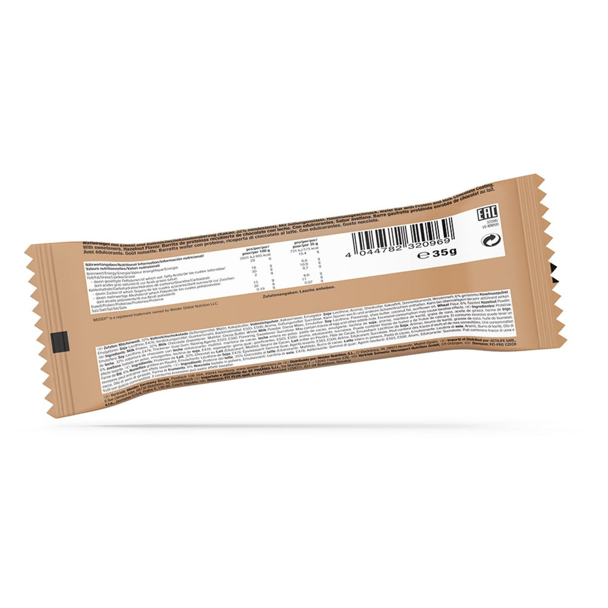 WEIDER 32% Whey Wafer Bar 35G hastraciatella