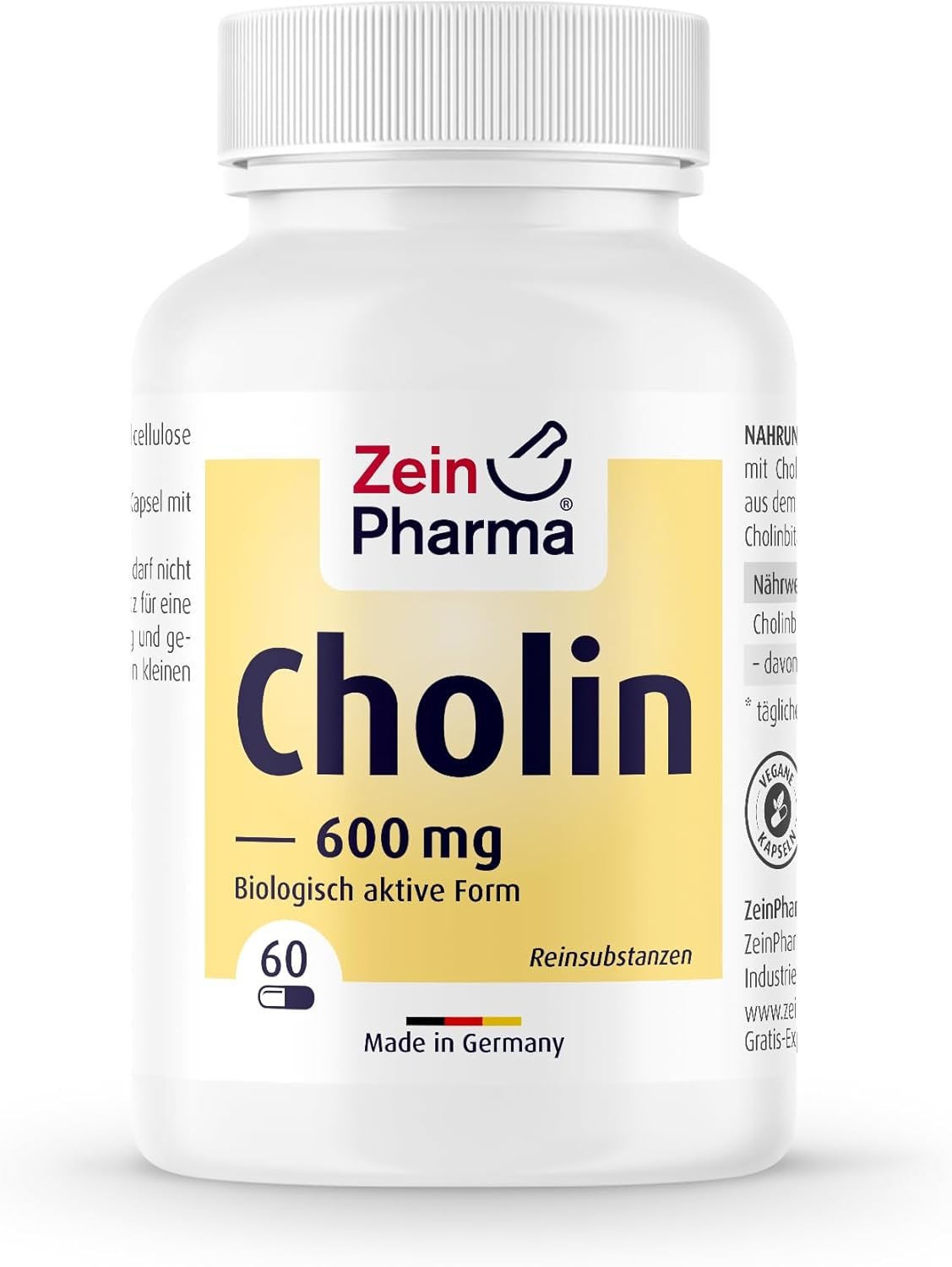 Zein Pharma Choline, 600mg - 60 caps kaina