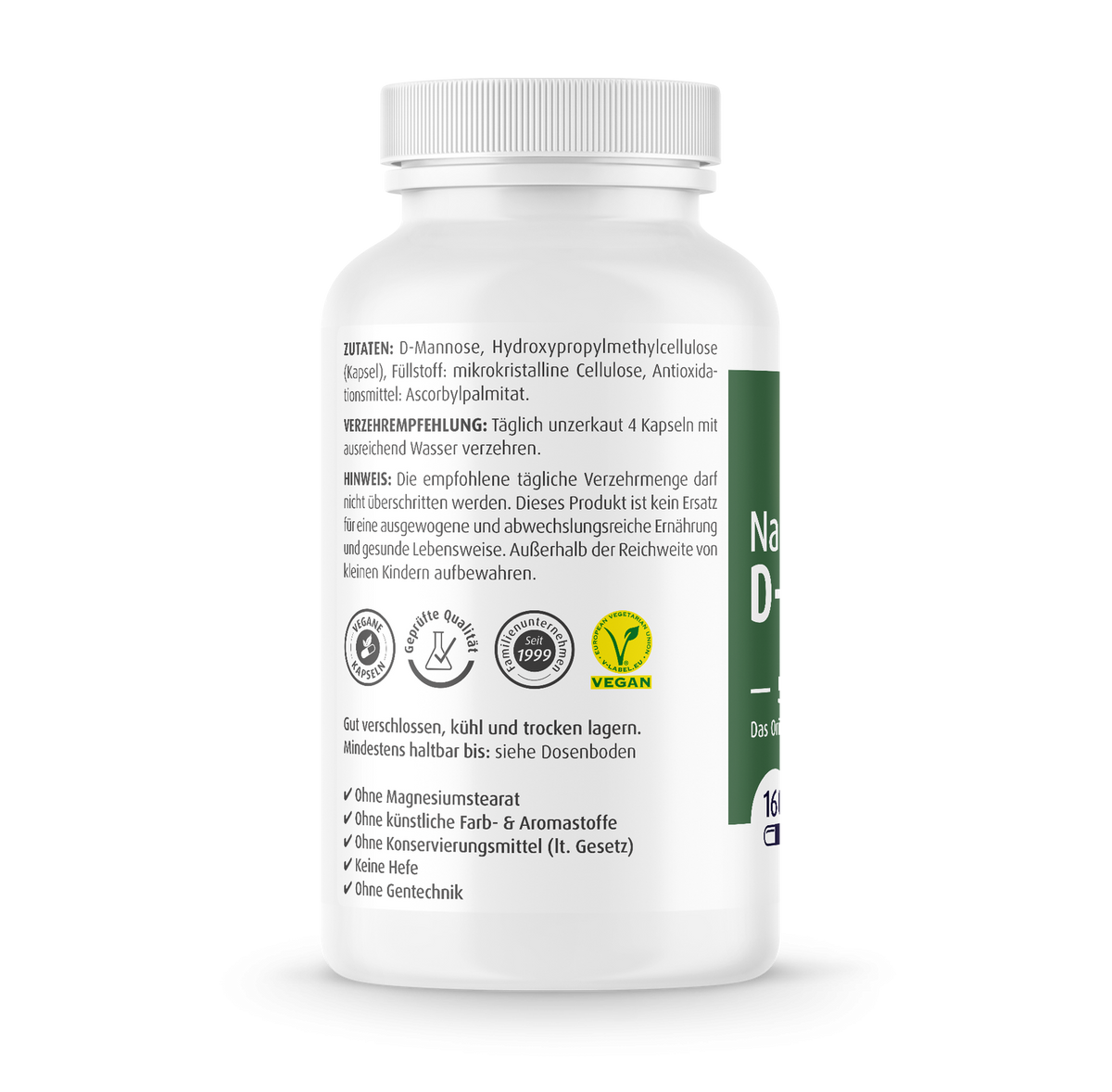 Consumption of Zein Pharma Natural D-Mannose - 500mg, 160 capsules