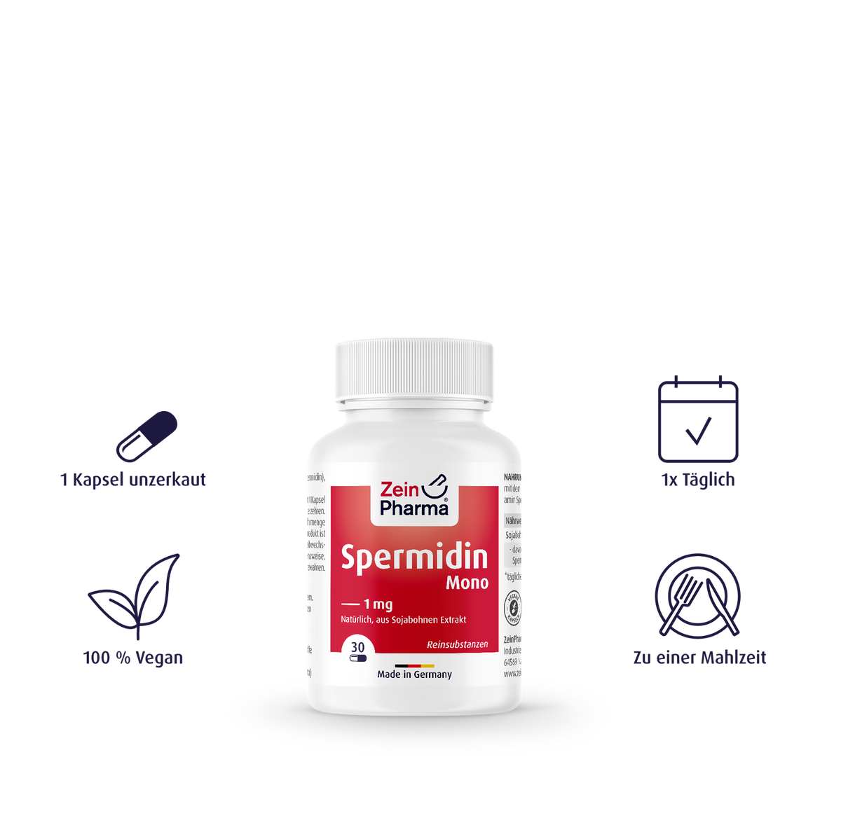 Zein PharmaSpermidin Mono Capsules 1 mg 30 caps benefits